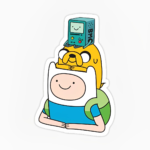 Finn, Jake y Bimo amigos
