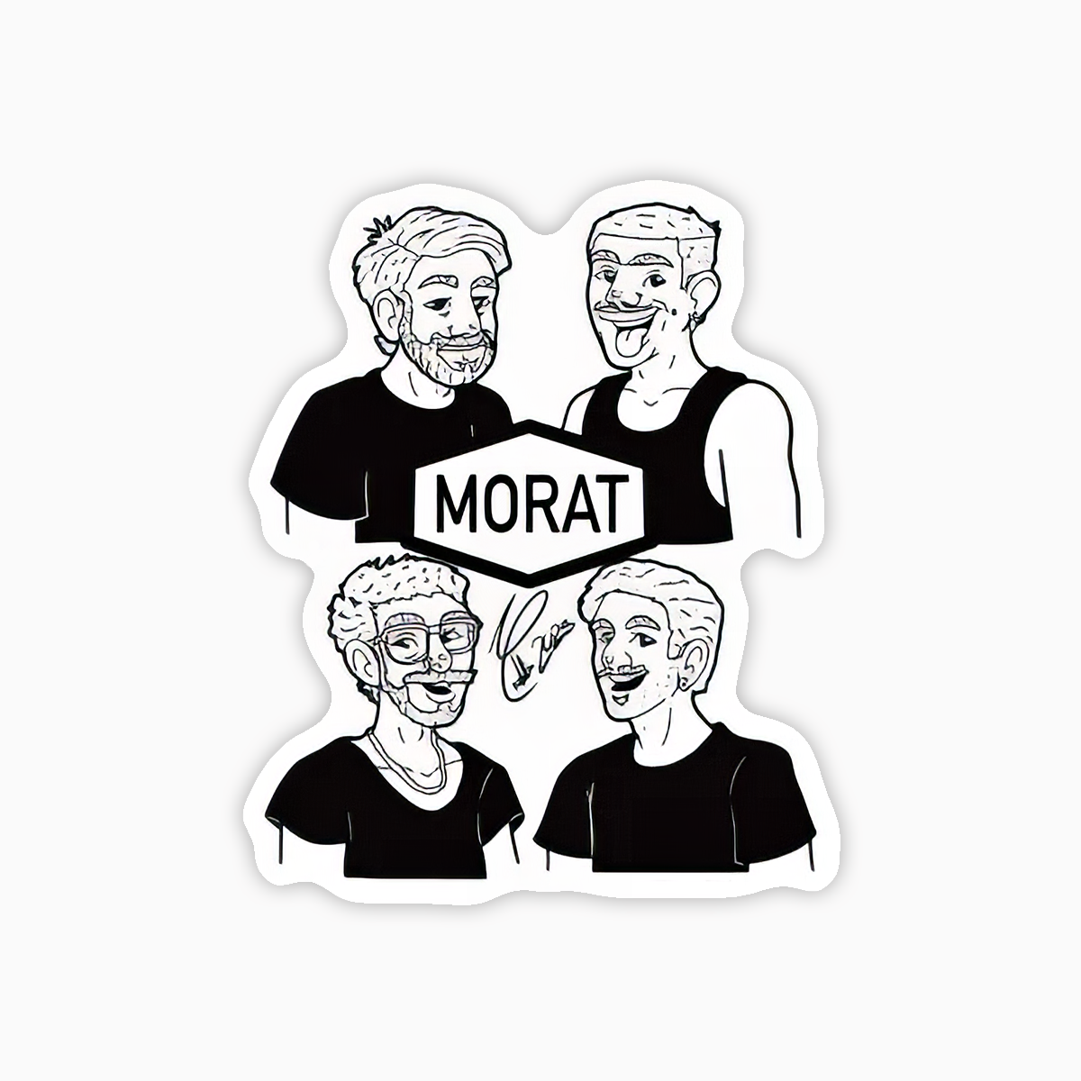 Morat blanco y negro