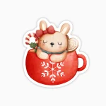 Taza navidad - conejo