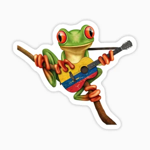 Rana verde de ojos rojos Colombia