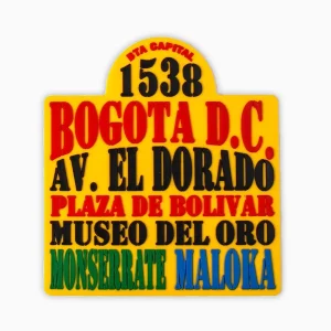 Tabla ruta antigua de Bus -Bogota Av. el dorado 1538