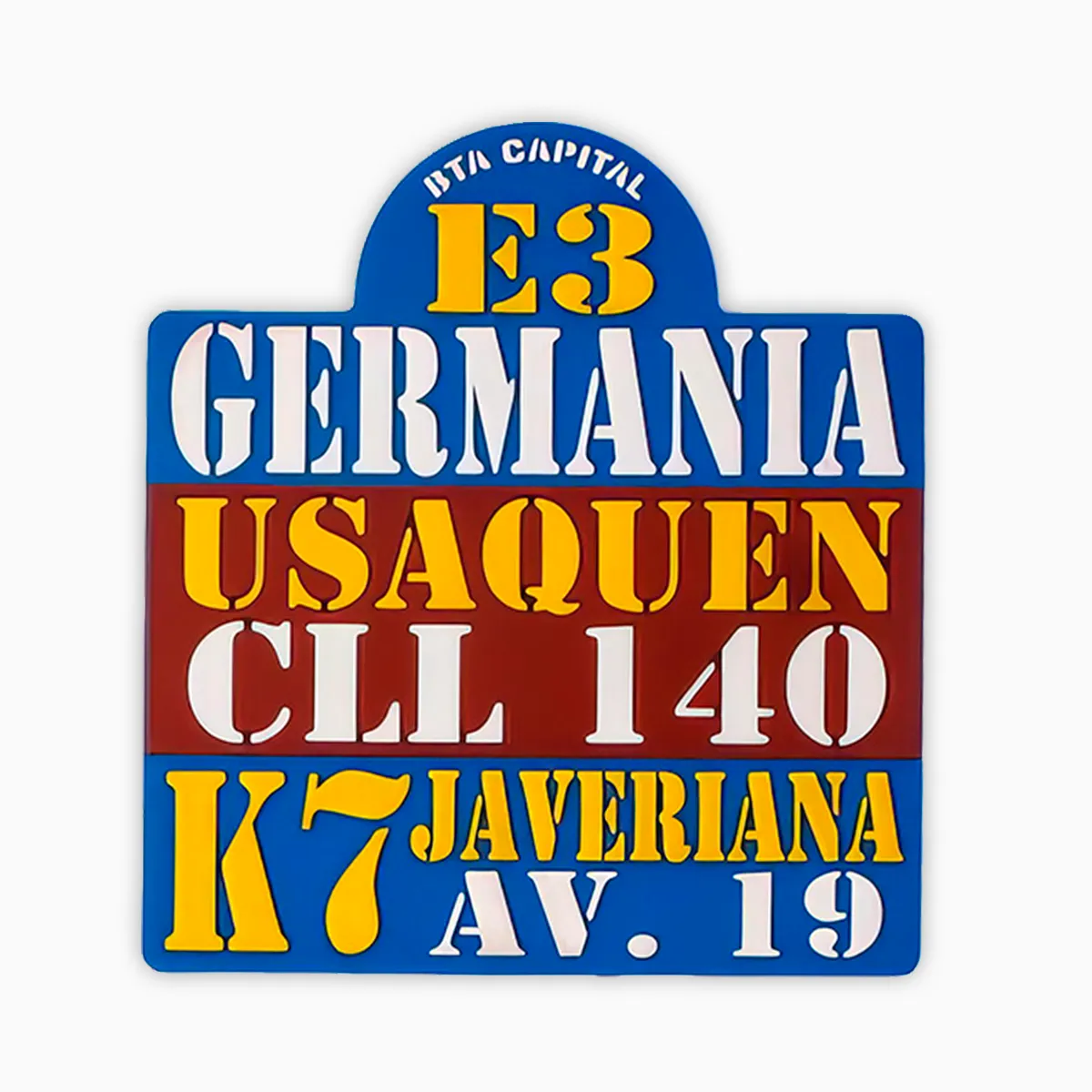 Tabla ruta antigua de Bus - Germania E3