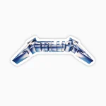 Metallica logo blue metal