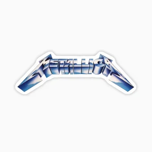 Metallica logo blue metal