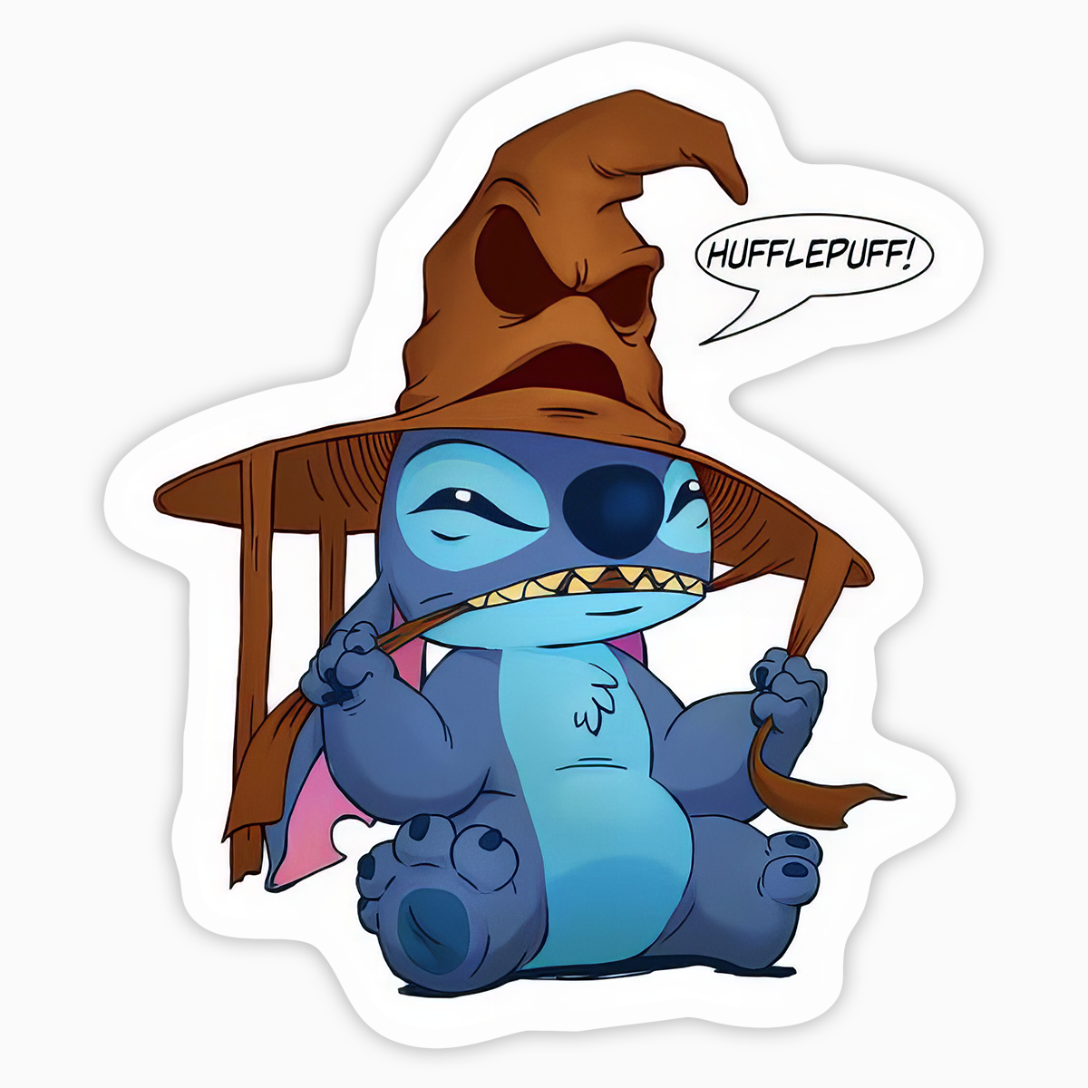 Stitch en hufflepuff