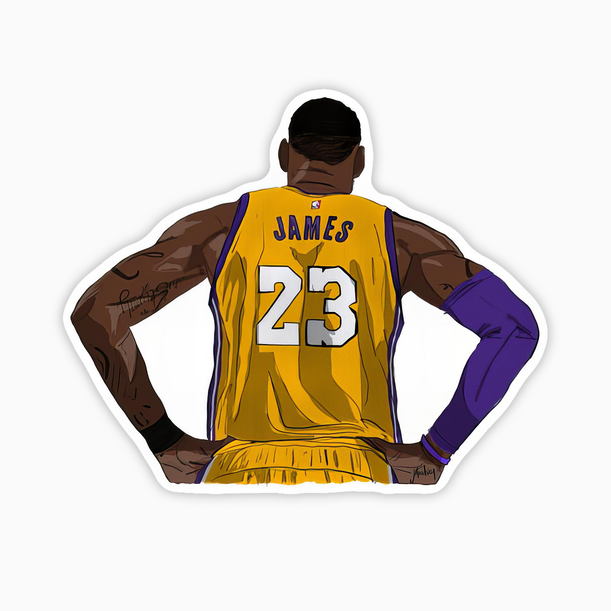 Lebron James de espalda