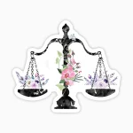 Balanza de la justicia flores