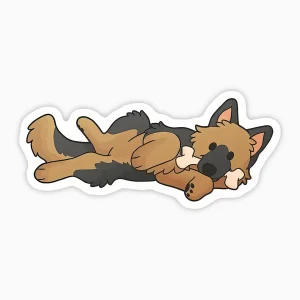 Pastor aleman y su hueso