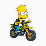 Bart en moto