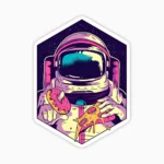 Astronauta pizza y dona