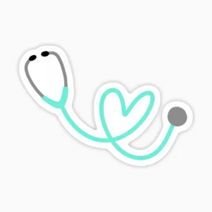 Estetoscopio corazon azul