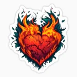 Corazon en llamas