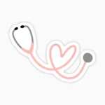 Estetoscopio corazon rosa