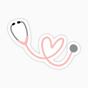 Estetoscopio corazon rosa