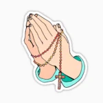 Manos rezando rosario